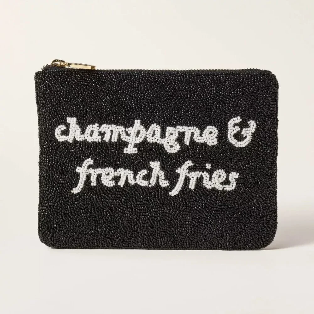 NWT Champagne & French Fries Beaded Clutch - kate spade new york x Target